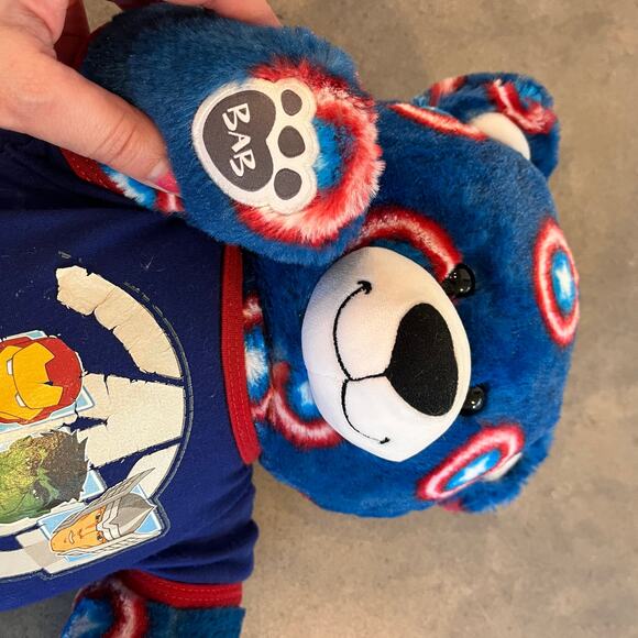 Build A Bear Avengers Marvel Captain America blue red bear outfit plush stuffed - Picture 4 of 7